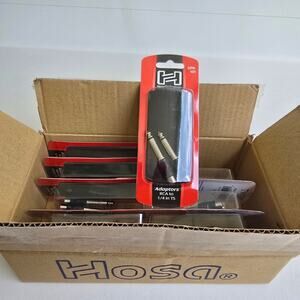 HOSA GPR-101 Case of 10 RCA to 1/4 in TS Adapter 2 Pieces Per Pack 20 Adapters